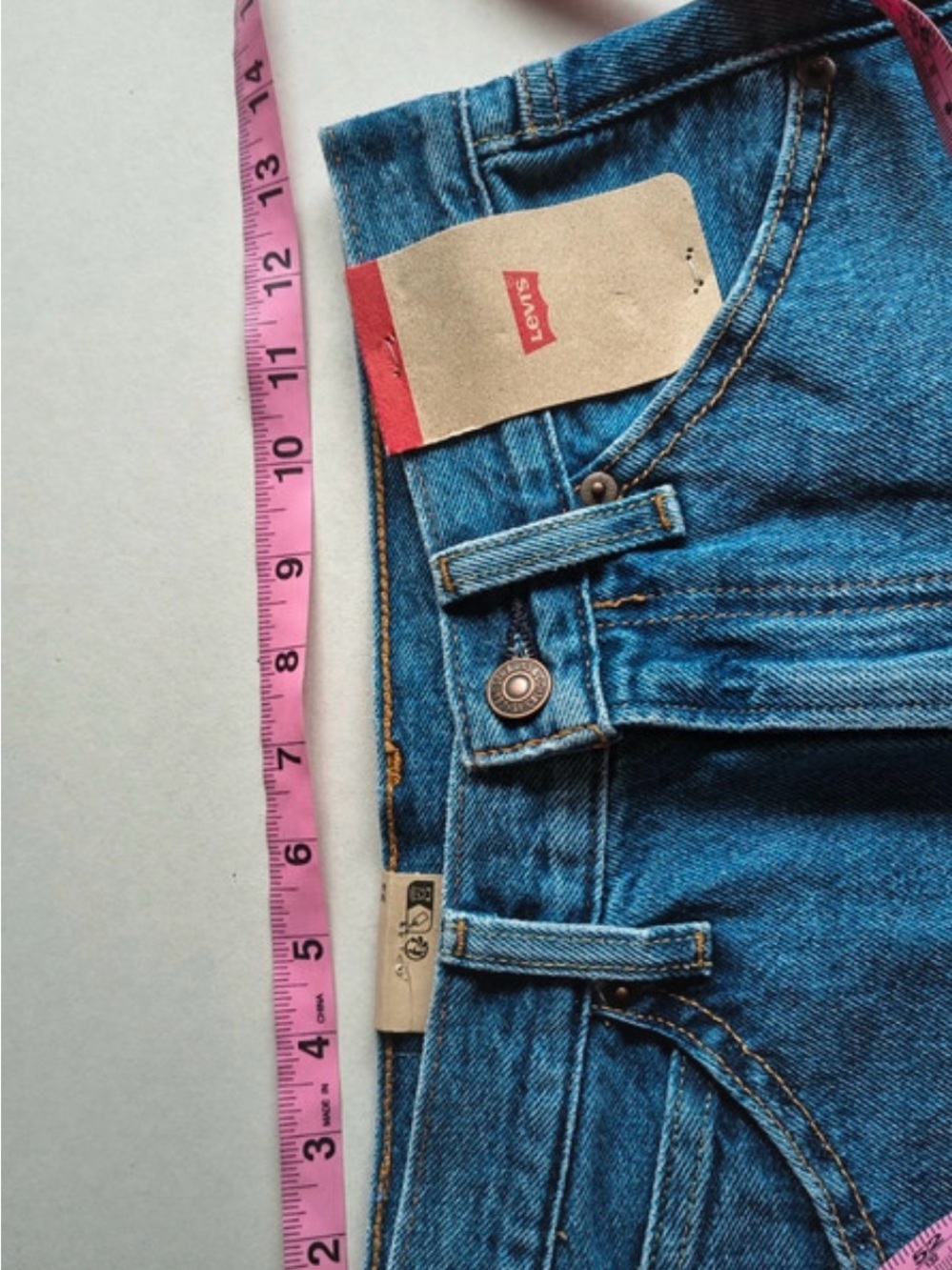 Levi's Classic Blue Denim Pencil Skirt with Back Pocket - Picture 4 of 5